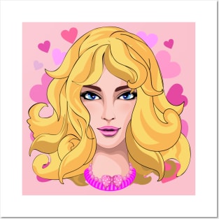 Barbie Pink Beauty Portrait Posters and Art